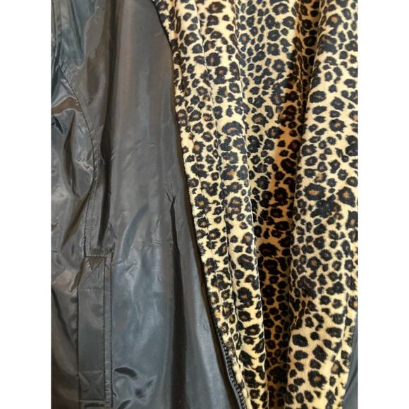 Utex Design Fully Reversible Jacket Womens Medium Cheetah Leopard Full Zip Up - Picture 4 of 14